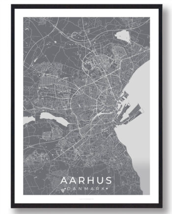 Aarhus By Plakat Grå