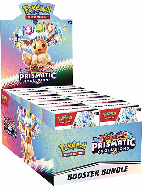 Pokemon Sv08   Prismatic Evolutions Booster Bundle Display