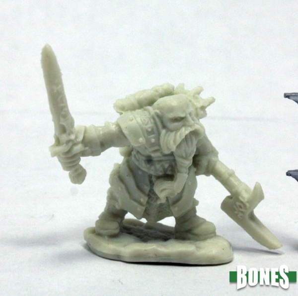 Reaper Bones Classic: Durgam Deepmug  Dwarf Hero Plastic Miniature