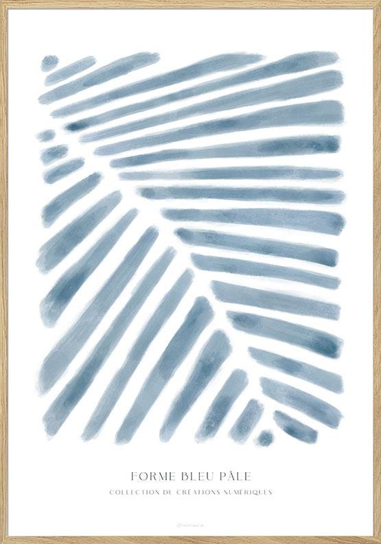 Lys Blå Kunstplakat Forme Bleu Pã Le