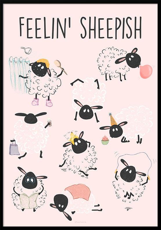 Plakat Med Får Feelin  Sheepish