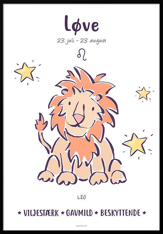Stjernetegn Plakat Løve