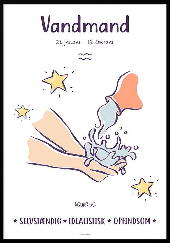 Stjernetegn Plakat Vandmand