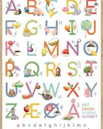 Abc Plakat Plakat Med Bogstaver Og Illustrationer