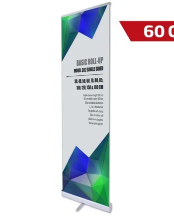 Basic Roll-up  Enkeltsidet  Alu Sølv  60 Cm  Inkl  Bannerprint