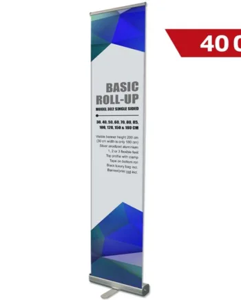 Basic Roll-up Kassette  Enkeltsidet  Alu Sølv  40 Cm