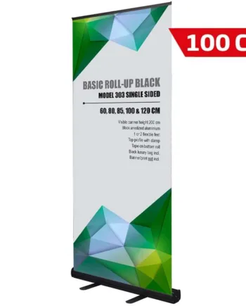 Basic Roll-up Kassette  Enkeltsidet  Sort  100 Cm