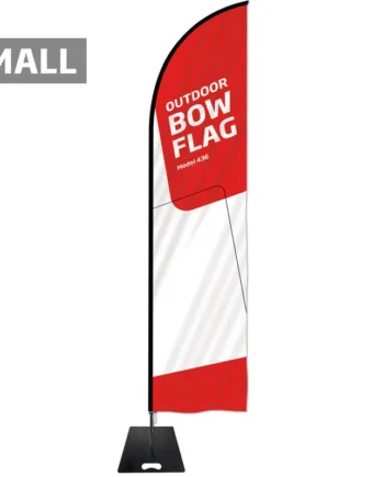 Beachflag  Outdoor Bow Flag  Medium  Inkl  Flag Og Flad  Sort Fod