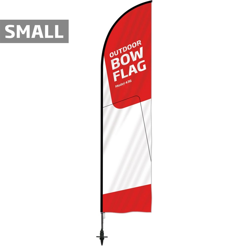 Beachflag Outdoor Bow Flag Small Inkl Flag Og Skruespyd