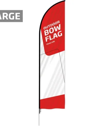 Beachflag  Outdoor Bow Flag  Sort Stang  Large  Inkl  Flag Og Jordspyd