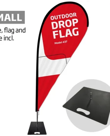 Beachflag  Outdoor Drop Flag  Small  Inkl  Flag Og Black Flag Base