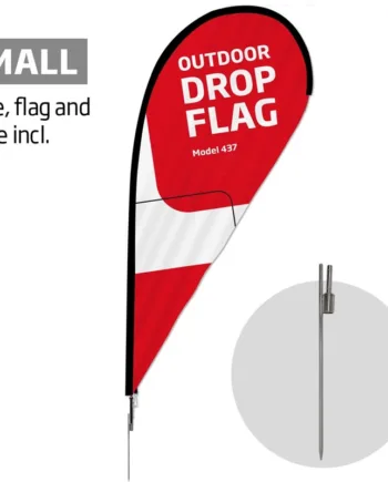 Beachflag  Outdoor Drop Flag  Small  Inkl  Flag Og Jordspyd