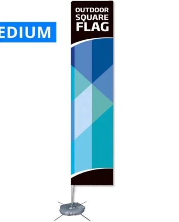 Beachflag  Outdoor Square Flag  Medium  Inkl  Stang  Flag Og Cross-fod