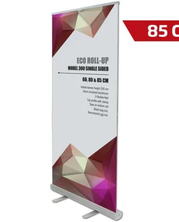 Eco Roll-up Kassette  Enkeltsidet  85 Cm  Alu Sølv  Inkl  Taske