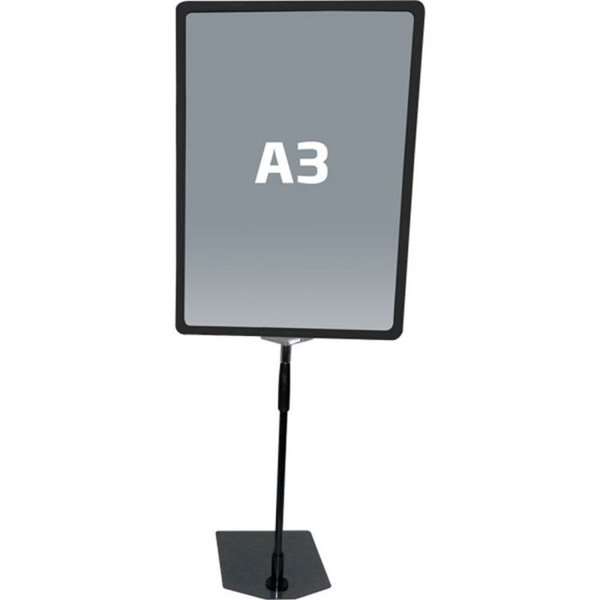 Flex Plastprisramme Infostander Med Fod A3 Sort