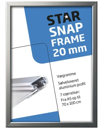 Klapramme  Alu Sølv  20 Mm Profil  A2