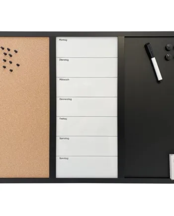 Kombitavle Med Kork- Og Kridttavle   Whiteboard Ugeplan Med Tysk Tekst
