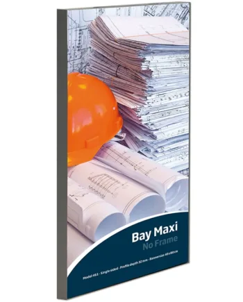 Maxiframe Bay  Enkeltsidet Bannerramme  32 Mm Dyb  100   200 Cm