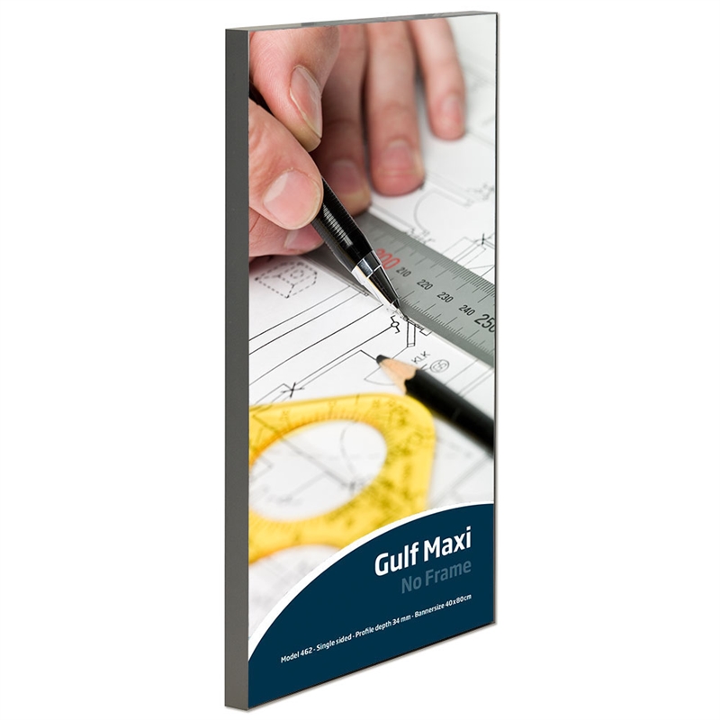 Maxiframe Gulf Enkeltsidet Bannerramme 34 Mm Dyb 150 200 Cm