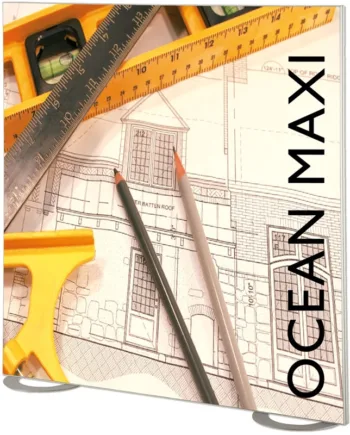 Maxiframe Ocean  Dobbeltsidet Bannerramme  50 Mm Dyb  100   225 Cm