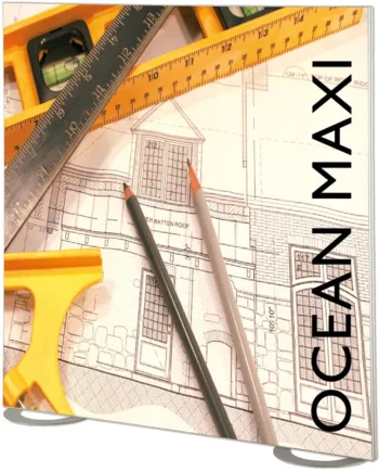 Maxiframe Ocean  Dobbeltsidet Bannerramme  50 Mm Dyb  300   225 Cm