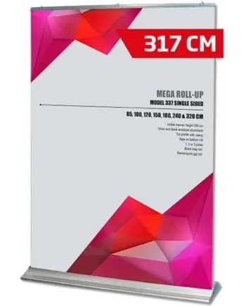 Mega Roll-up Enkeltsidet  Alu Sølv  317   250 Cm