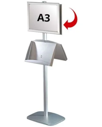 Mini Multi Stander Dobbeltsidet A3 Snapramme   A3 Stål Hylde