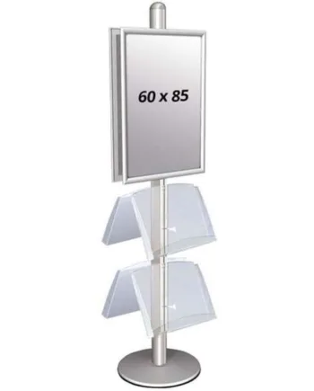 Multi Stander   Dobbeltsidet Med   Akrylhylder 25mm     60x85cm