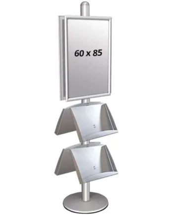 Multi Stander   Dobbeltsidet Med   Stålhylder 25mm     60x85cm