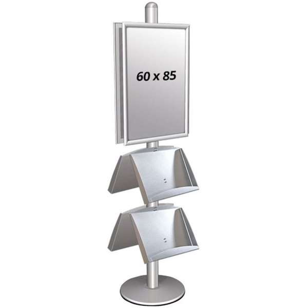 Multi Stander Dobbeltsidet Med Stålhylder 25mm 60x85cm