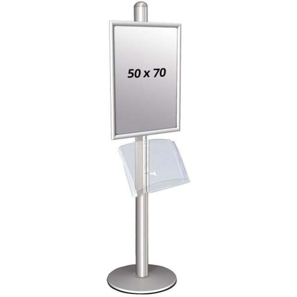 Multi Stander Enkeltsidet Med Akrylhylde 25 Mm 1x50x70cm