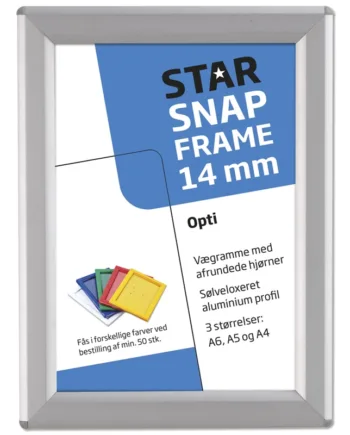 Opti Klapramme  Alu Sølv  Med 14 Mm Profil