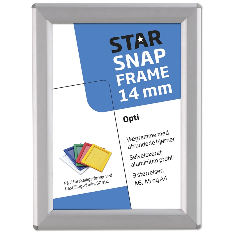 Opti Klapramme Alu Sølv Med 14 Mm Profil