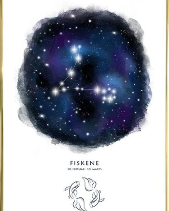 Plakat Med Stjernebillede Fiskene