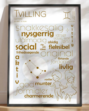 Plakat Stjernetegn Tvilling
