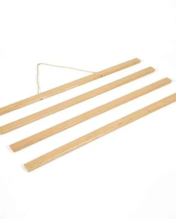 Wood Poster Hanger   Lys Bøg  Plakatliste   Træ  Magnetisk 50cm Sæt