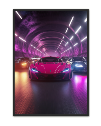 Bil Plakat 80 Dynamisk Tunnelkørsel