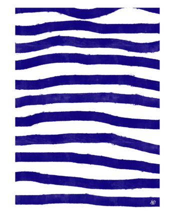 Blue Stripes Af Jacob Lund Art