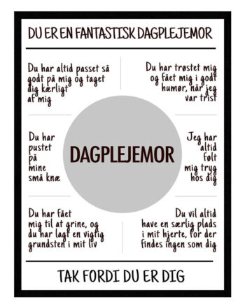 Dagplejemor Plakat