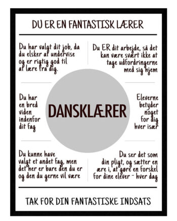 Dansklærer Plakat
