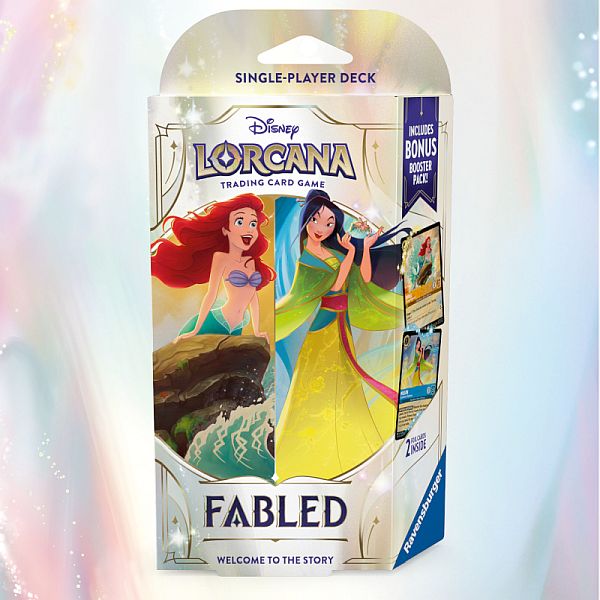 Disney Lorcana Tcg: Set   Fabled Single-player Starter Deck: Amber Sapphire  Ariel   Mulan