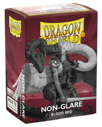 Dragon Shield Deck Protectors Matte Non-glare: Blood Red 100 Lommer Dragonshield Sleeves  At-11824