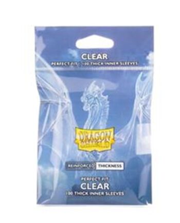 Dragon Shield Deck Protectors Perfect Fit Thick Inner Sleeves: Clear  Til Standard 63x88mm Kort  100 Lommer Dragonshield Sleeves  At-13004