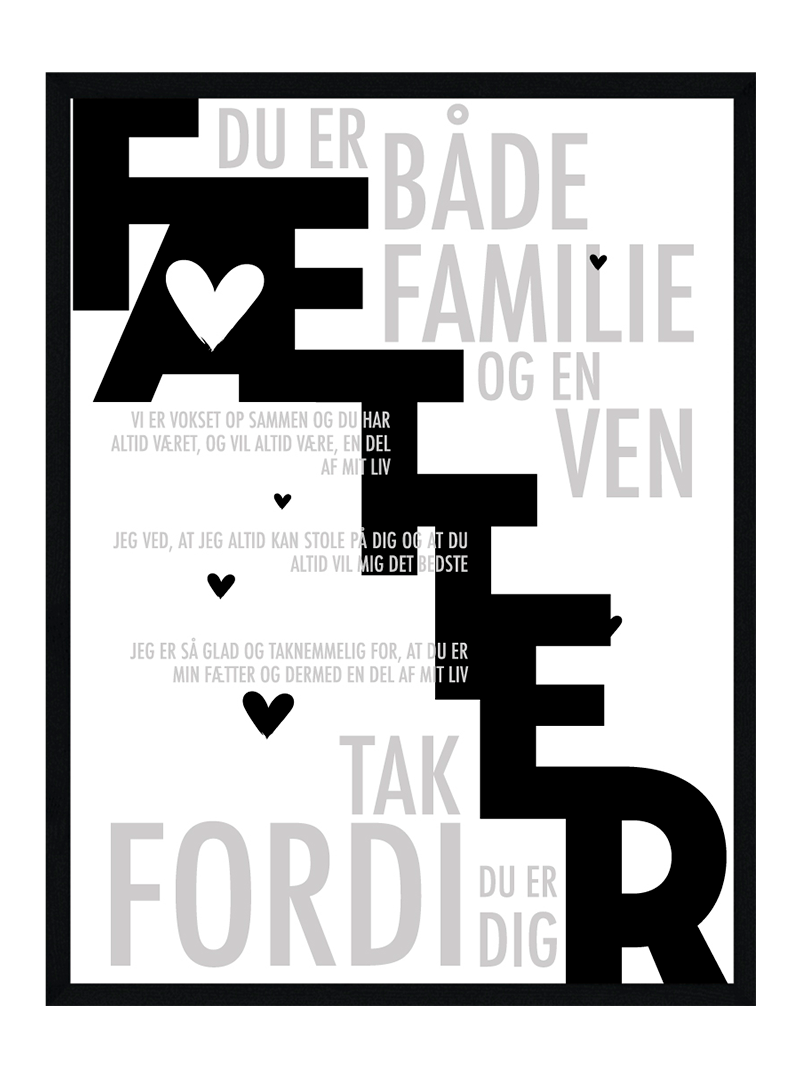 Fætter Plakat Personlig Plakat