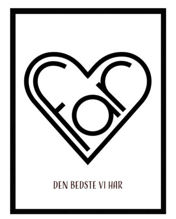 Far Bogstav Hjerte Plakat