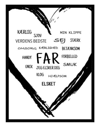 Far Hjerte Plakat