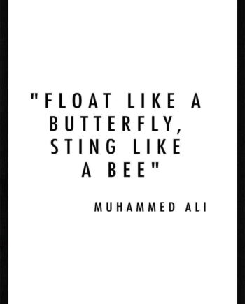 Float Like   Butterfly Muhammed Ali Plakat
