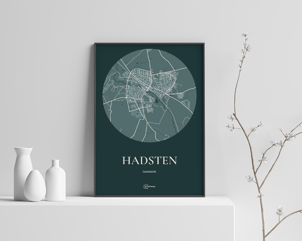 Hadsten Plakaten Rundt Kort Skovgrøn 70 100 Cm B1