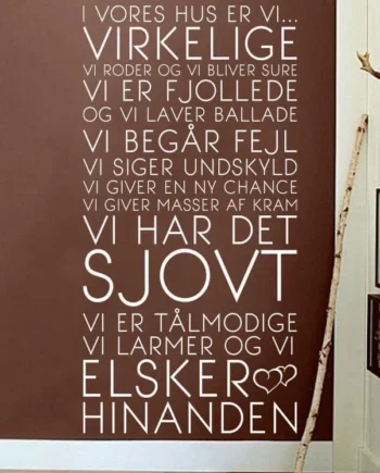 Vores Hus V2 Wallsticker