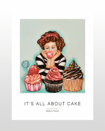 Kunstplakat   Quot It   All About Cake Quot  30   40 Cm